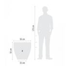 Vaso Elipse Rústico 57 (79l) Grafite Japi