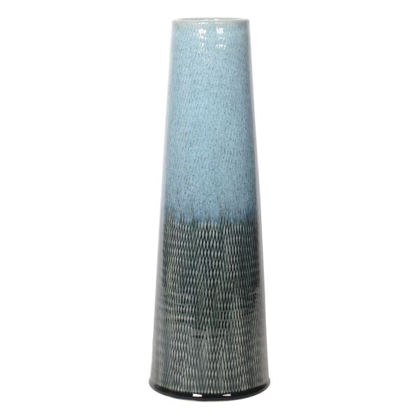 Vaso Em Ceramica Preto E Cinza D12 5cm X 38cm