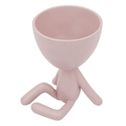 VASO EM POLIRESINA 14,5x 10 x 10cm, ROSE