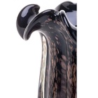 Vaso Em Vidro Flat Italy Murano 19x24cm Preto Lyor 4461