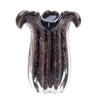 Vaso Em Vidro Flat Italy Murano 19x24cm Preto Lyor 4461