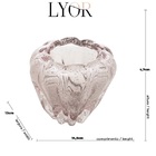 Vaso Em Vidro Italy Murano 16x14cm Rosa Claro Lyor 4261