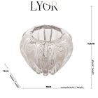 Vaso Em Vidro Italy Murano 16x14cm Transparente Lyor 4324