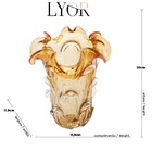 Vaso Em Vidro Italy Murano 18 X 24cm Ambar Lyor 4257