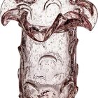 Vaso Em Vidro Italy Murano 19x24cm Rosa Claro Lyor 4258