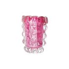 Vaso Em Vidro Lyor Italy 10x13cm Rosa