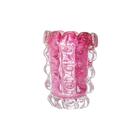 Vaso Em Vidro Lyor Italy 10x15cm Rosa
