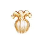 Vaso Em Vidro Lyor Italy 13 5x11x14cm Âmbar