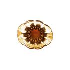 Vaso Em Vidro Lyor Italy 13x11x10cm Âmbar E Marrom