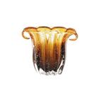 Vaso Em Vidro Lyor Italy 13x11x10cm Âmbar E Marrom
