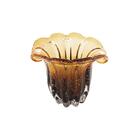 Vaso Em Vidro Lyor Italy 15x12x12 5cm Âmbar E Marrom