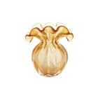 Vaso Em Vidro Lyor Italy 15x13x16cm Âmbar