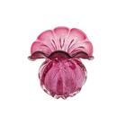 Vaso Em Vidro Lyor Italy 15x13x16cm Rosa