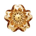 Vaso Em Vidro Murano Italy 18x21 Cm Ambar Lyor 4266