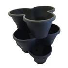 Vaso Empilhável Treviso (41x39x16) Preto Okla
