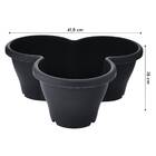 Vaso Empilhável Treviso (41x39x16) Preto Okla