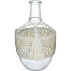 Vaso Enfeite Decorativo Garrafa Home&co Trama Fibra Vidro 25x