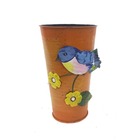 Vaso Enfeite Jardim Quintal Varanda Passaro Flor De Ferro Lar