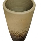 Vaso Estilo Vietnamita Bege 23x23x63cm