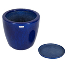 Vaso Fibra Amsterda 27x28cm Azul