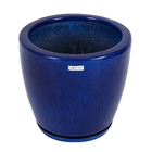 Vaso Fibra Amsterda 27x28cm Azul