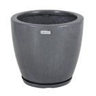 Vaso Fibra Amsterda 27x28cm Cinza