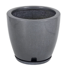 Vaso Fibra Amsterda 27x28cm Cinza