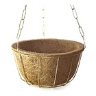 Vaso Fibra Coco Médio Suporte Parede Parafuso E Terra 1,5 Kg