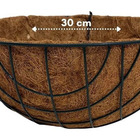 Vaso Fibra De Coco Suspenso 30cm Com Suporte Para Jardim