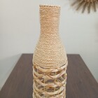 Vaso Fibra Decorativo Enfeite Casa 71x15x15cm Natural