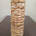 Vaso Fibra Decorativo Enfeite Casa 71x15x15cm Natural