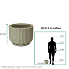 Vaso Flora 33x24cm Areia