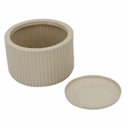 Vaso Plástico Flora Areia 30x22cm com Prato Naterial