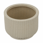 Vaso Plástico Flora Areia 30x22cm com Prato Naterial