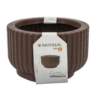 Vaso Plástico Flora Argila 21x13cm com Prato Naterial