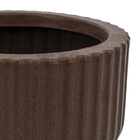 Vaso Plástico Flora Argila 21x13cm com Prato Naterial