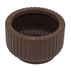 Vaso Plástico Flora Argila 21x13cm com Prato Naterial