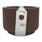 Vaso Plástico Flora Argila 30x22cm com Prato Naterial