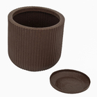 Vaso Plástico Flora Argila 33x32cm com Prato Naterial