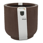 Vaso Plástico Flora Argila 33x32cm com Prato Naterial