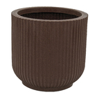 Vaso Plástico Flora Argila 33x32cm com Prato Naterial