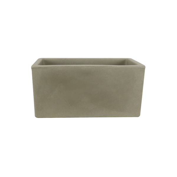 Vaso Floreira Cubo 40x20cm Antique Camurça Vasart