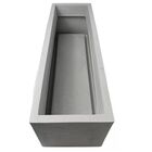 Vaso Floreira Jardineira Flat Polietileno 57x15x15cm Japi Aço
