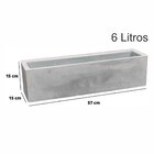 Vaso Floreira Jardineira Flat Polietileno 57x15x15cm Japi Aço