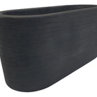 Vaso Floreira P/ Plantas 80cm Jardineira Grande Oval - Preto