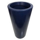 Vaso Flores Fino Polietileno Para Decoração 60x28cm Azul