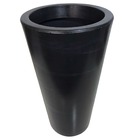 Vaso Flores Fino Polietileno Para Decoração 60x28cm Preto