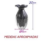 Vaso Frufru Trouxinha Cinza Grafite Cristal Murano São Marcos