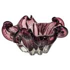 Vaso Fruteira De Vidro Murano Roxo 21x10cm St1693