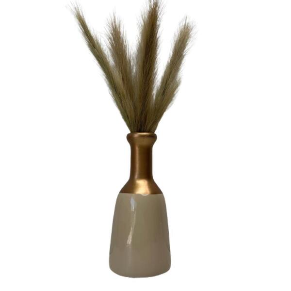 Vaso Garrafa Decorativo Na Cor Cobre De Cerâmica Moderno